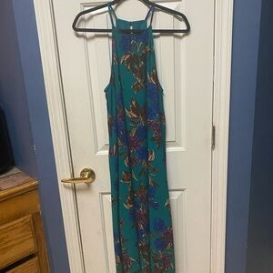 - Everly Anthropologie Dress Women's Size Medium Blue Pink Floral Print Sl…